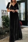 Velvet-V-Neck-Strappy-Slit-Dress-4