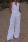 White-Button-Down-Tank-Top-Long-Pants-Set-5