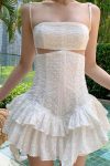 White-Jacquard-Cutout-Ruffle-Dress-1