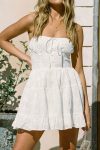 White-Lace-Tie-up-Strapless-Tiered-Dress-1