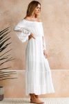 White-Off-Shoulder-Lace-Puff-Sleeve-Dress-1