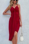 Wine-Red-Irregular-Ruched-Midi-Dress-4