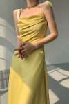 Yellow-Satin-Ruched-Cami-Dress-5